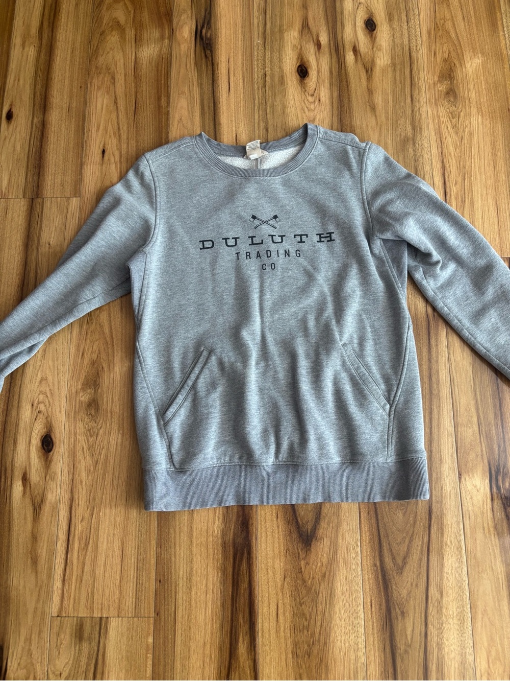 Duluth Trading Co Gray Logo Crewneck Sweatshirt